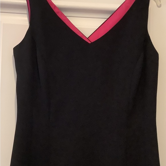 Donna Morgan Black and Pink Sleeveless Shift Dress Size 10 Knee Length - Picture 5 of 9